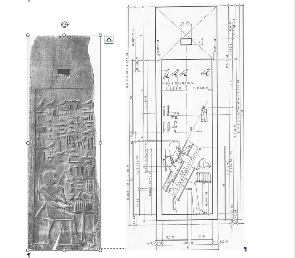 Золотое сечение мужского и женского тел, выполненная И.П. Шмелёвым